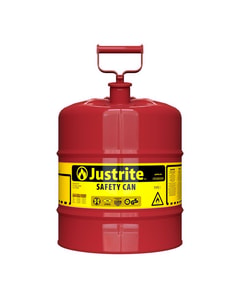 5 Gallon Steel Safety Can for Flammables, Type I, Flame Arrester, Red - 7150100 5 Gallon Steel Safety Can for Flammables, Type I, Flame Arrester, Red - 7150100