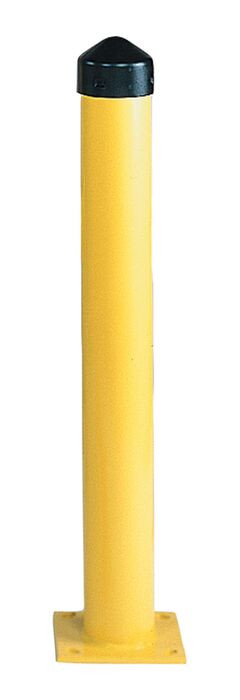 6" x 42", 1/4" Steel, Round, Bollard Post, Yellow - 1764