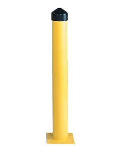 6" x 42", 1/4" Steel, Round, Bollard Post, Yellow - 1764 6" x 42", 1/4" Steel, Round, Bollard Post, Yellow - 1764