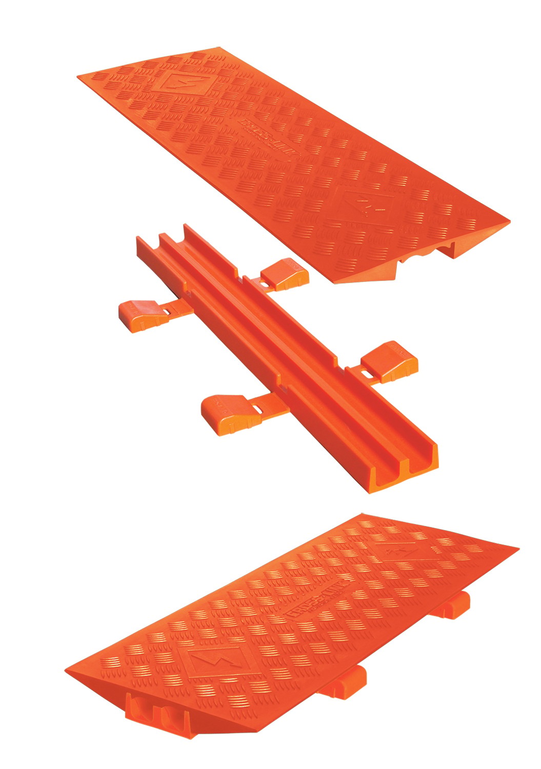 Cable Bridge for 5-Channel Guard Dog® Cable Protector, Orange Top / Orange Base - CL2X150-5GD-O