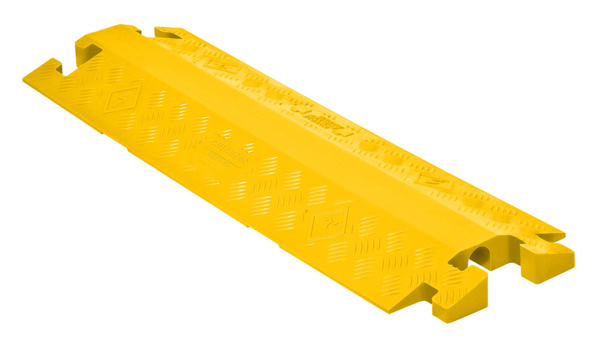 1-Channel Drop Over Linebacker®  Cable Protector 1.25" Lines, Yellow - CP1X125-GP-DO-Y