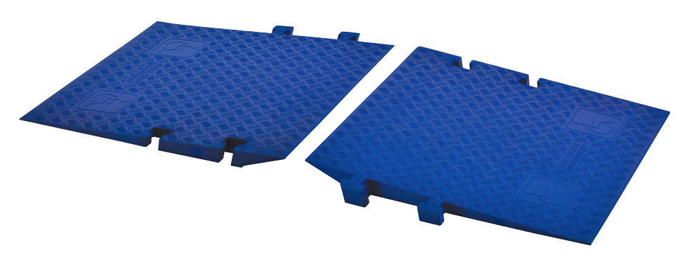 ADA Ramp Attachment Pair for CP1X125 1-Channel Linebacker® Cable Protector - CPRP-1X125-BLU