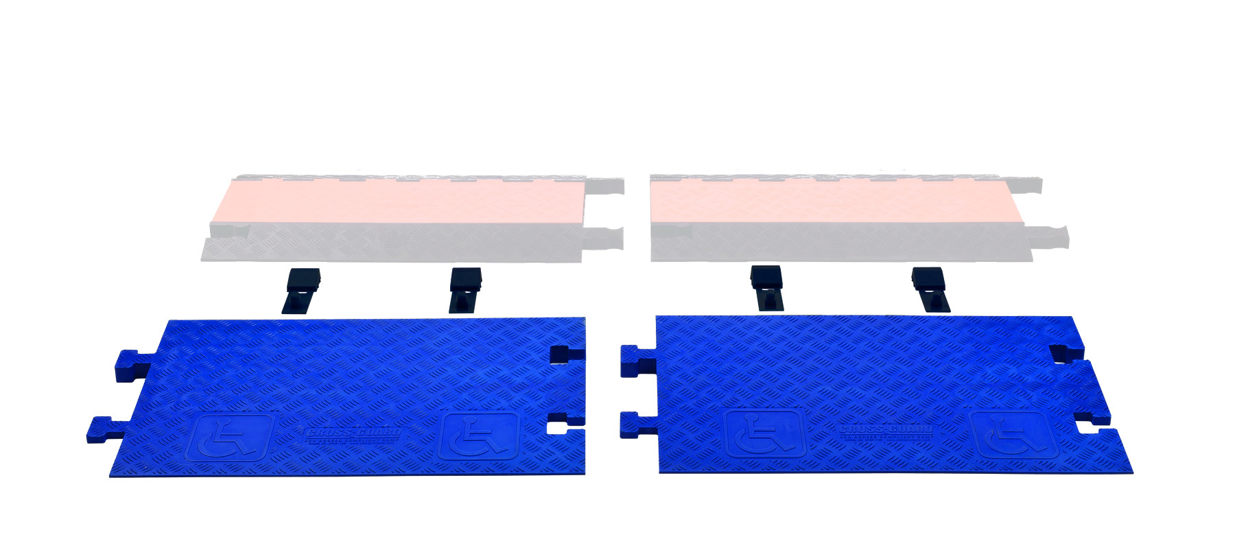ADA Ramps for GD5X125 5-Channel Guard Dog® Cable Protector - CPRP-5GD-BLU
