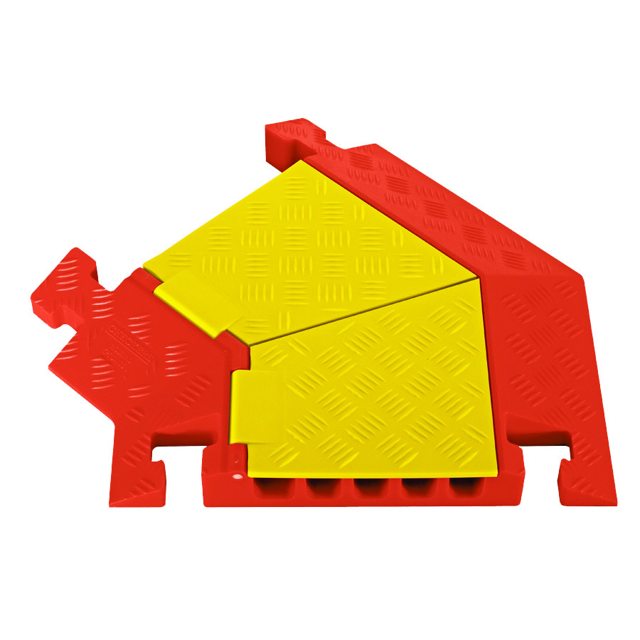 45 Degree Left Turn for CP5X125-Y/O, 5-Channel Linebacker® Cable Protector - CPT5X125-L-Y/O