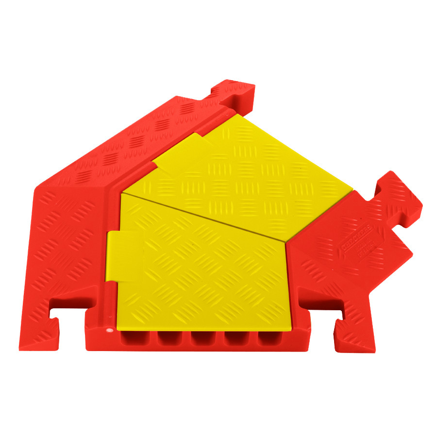 45 Degree Right Turn for CP5X125-Y/O, 5-Channel Linebacker® Cable Protector - CPT5X125-R-Y/O