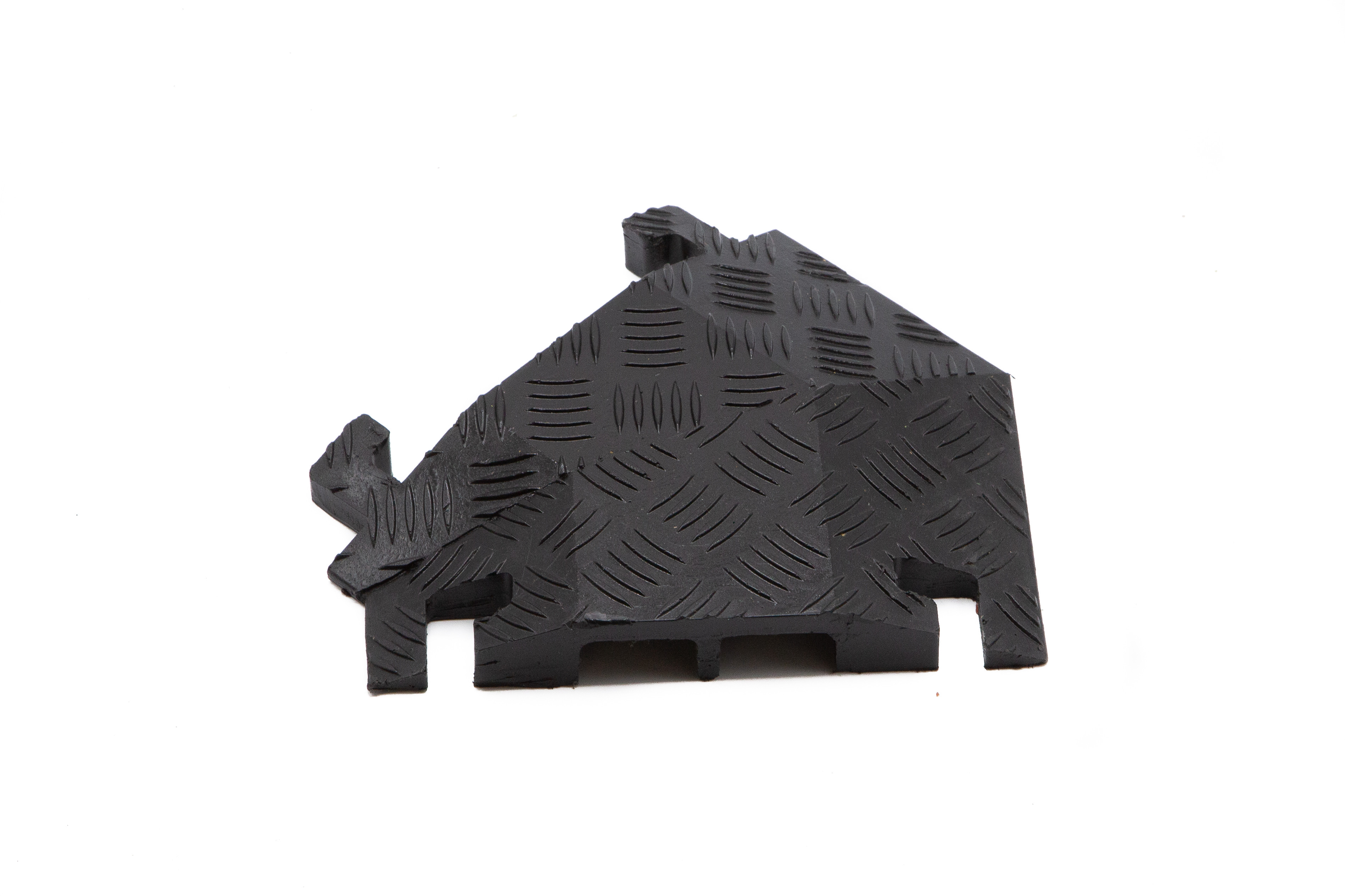 45 Degree Left Turn for FL2X1.75, 2-Channel Fastlane® Drop-Over Cable Protector, Black - FL45LT2X1.75-B