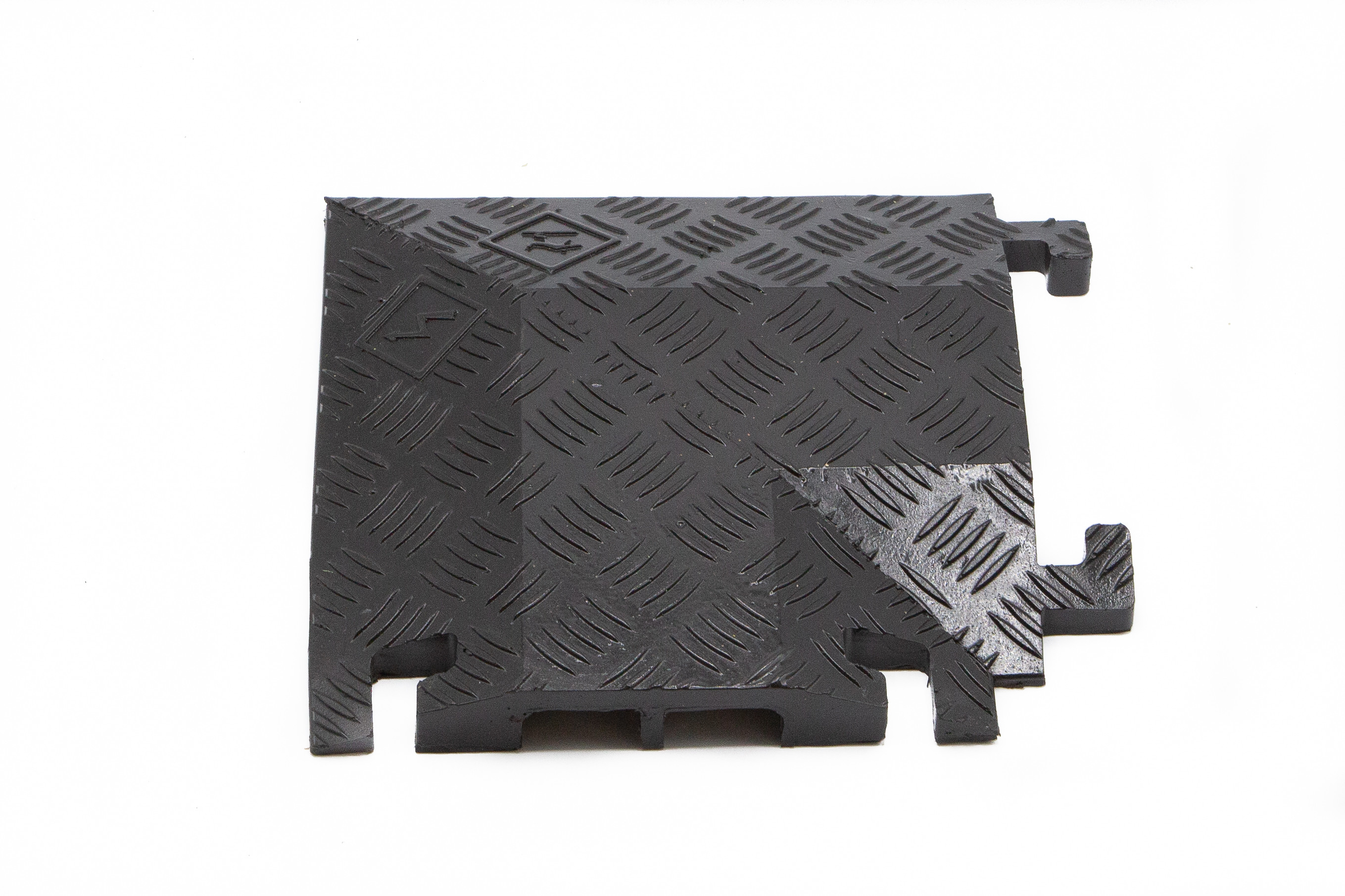 90 Degree Right Turn for FL2X1.75, 2-Channel Fastlane® Drop-Over Cable Protector, Black - FL90RT2X1.75-B