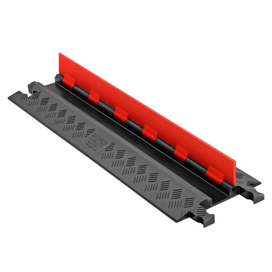 1-Channel Low-Profile Guard Dog® Cable Protectors for .75" Lines, Orange Lid/Black Base - GD1X75-ST-O/B