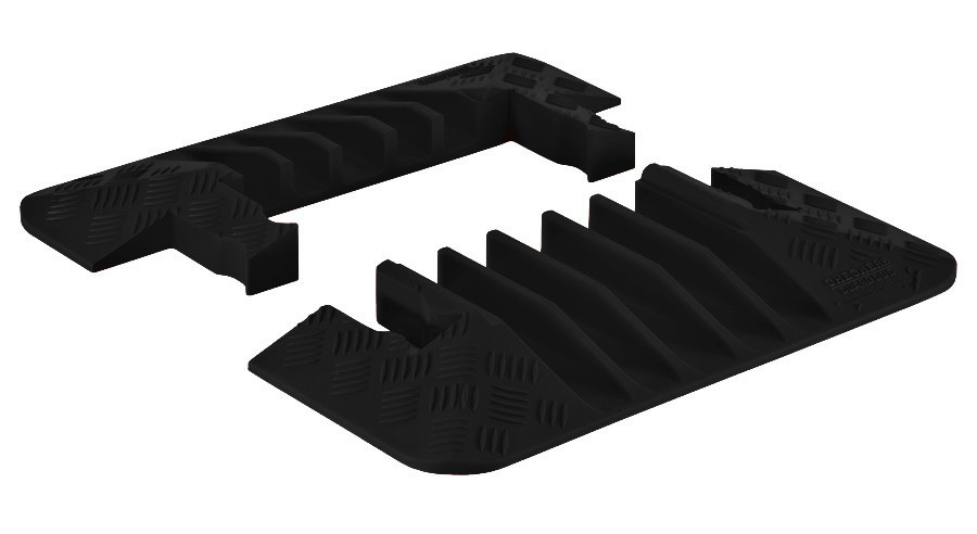 End Caps for GD5X125 5-Channel Guard Dog® Cable Protector, Black -GDEC5X125-B