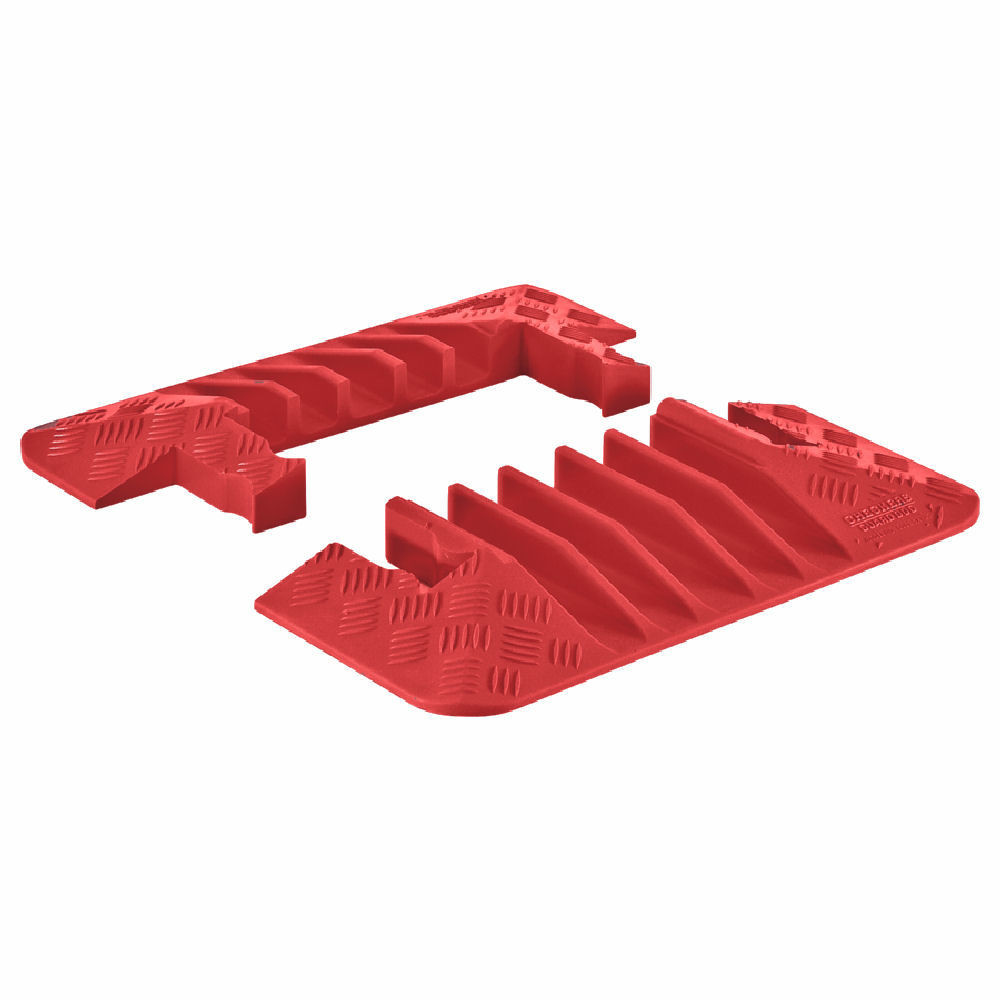 End Caps for GD5X125 5-Channel Guard Dog® Cable Protector, Orange - GDEC5X125-O