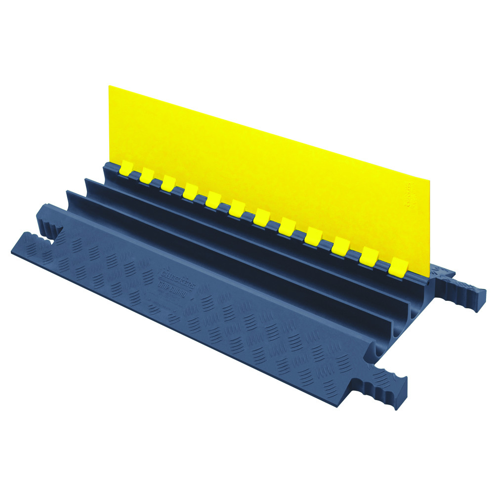 3-Channel Grip Guard&reg; Cable Protector for 2.25" Lines, Yellow Lid/Gray Base - GG3X225-Y/GRY
