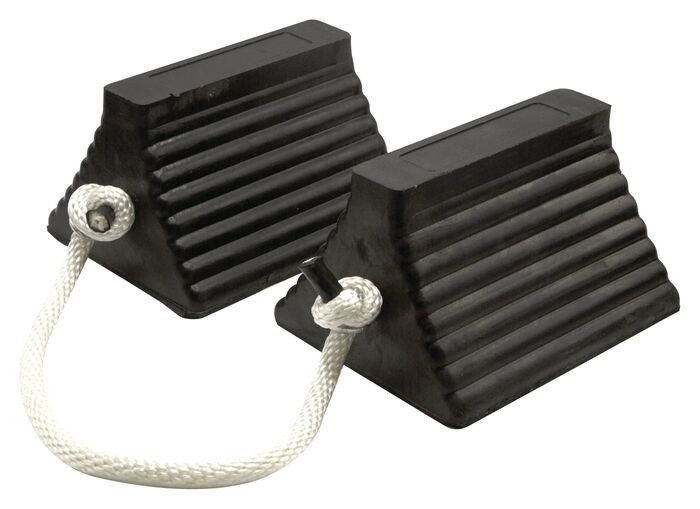 General-Purpose Rubber Wheel Chocks with Cored Bottom, Pair, Trucks & Trailers - RC815-P