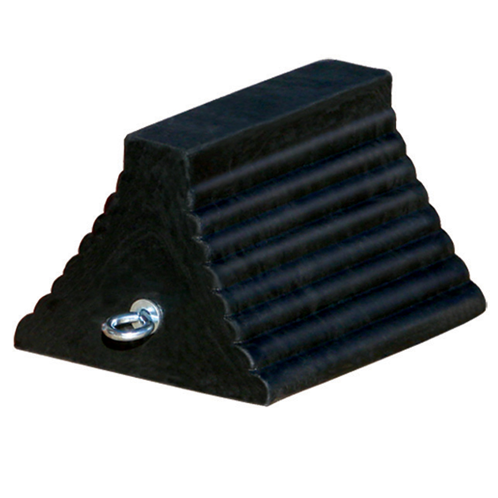 General-Purpose Rubber Wheel Chock with Cored Bottom, Trucks & Trailers - RC815