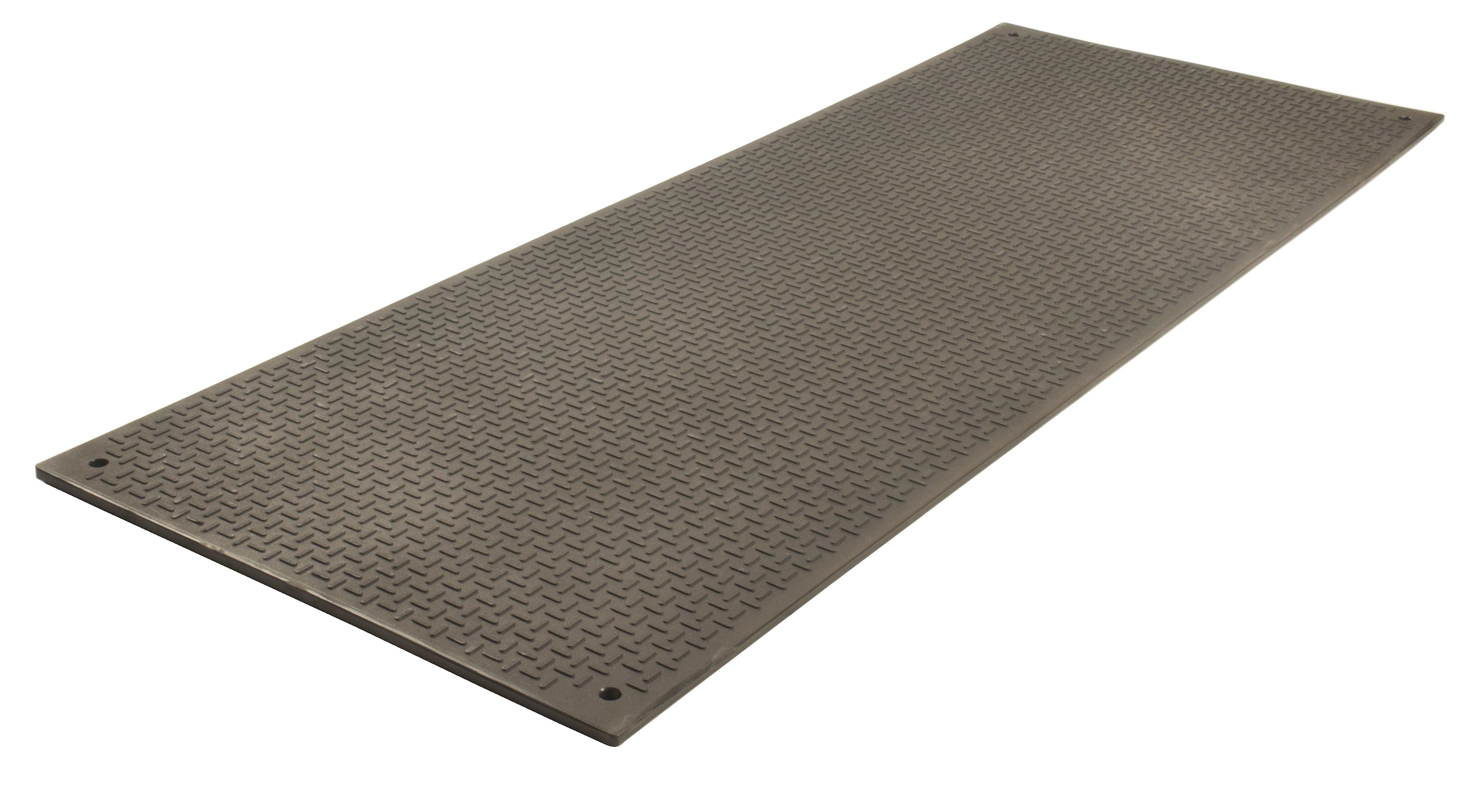 3' x 8' VersaMAT&reg; Ground Protection Mat with Walking Tread, 95 Ton Load Capacity, Black - VM38
