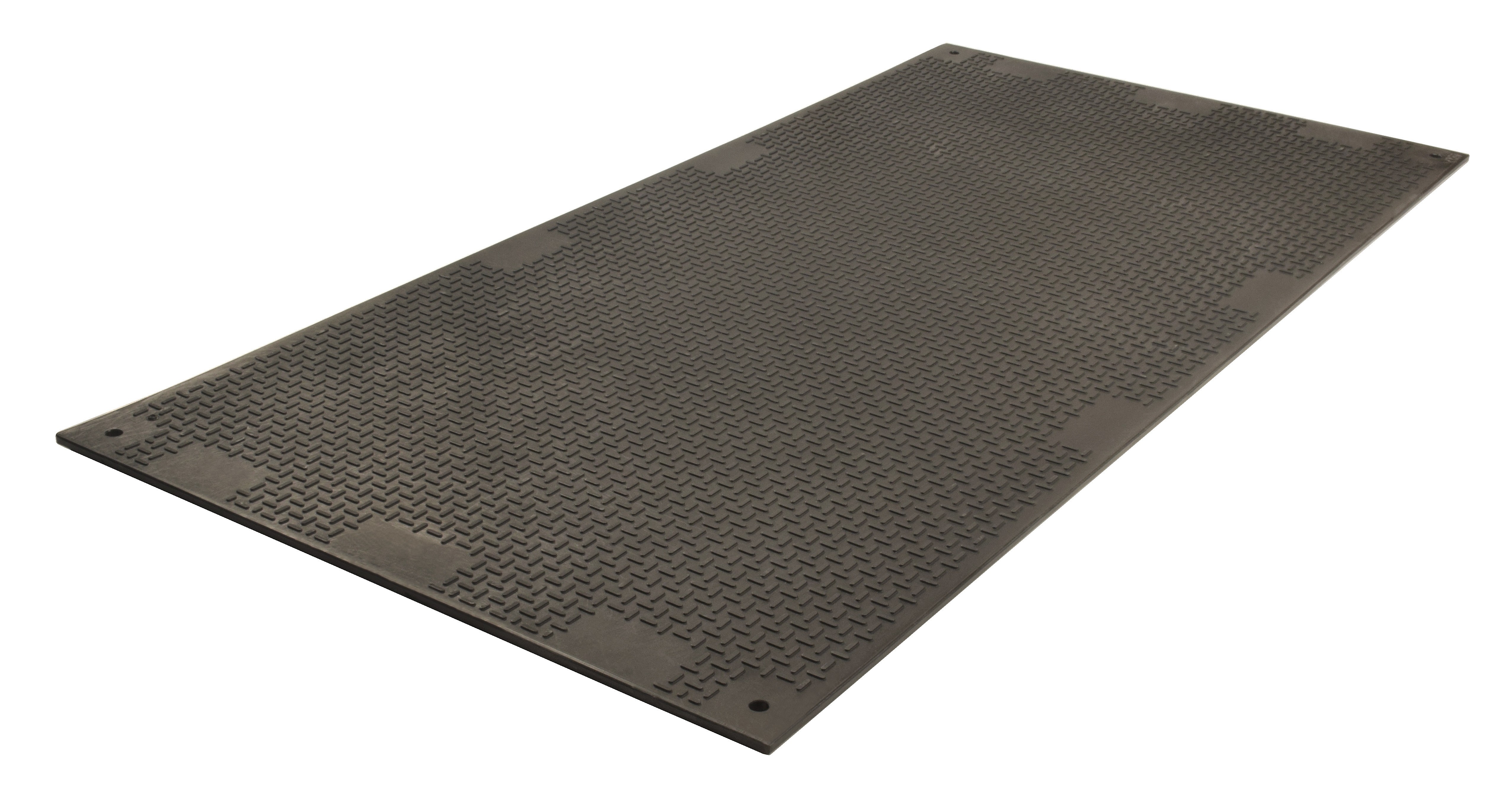 4' x 8' VersaMAT® Ground Protection Mat with Walking Tread, 95 Ton Load Capacity, Black - VM48