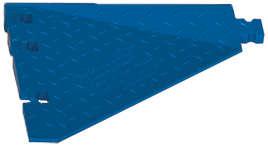 Male Side Ramp for 5-Channel Yellow Jacket® AMS® Modular Accessibility System, ADA Cable Protector for 1" Lines, Blue - WSA-125-BFM-BLU