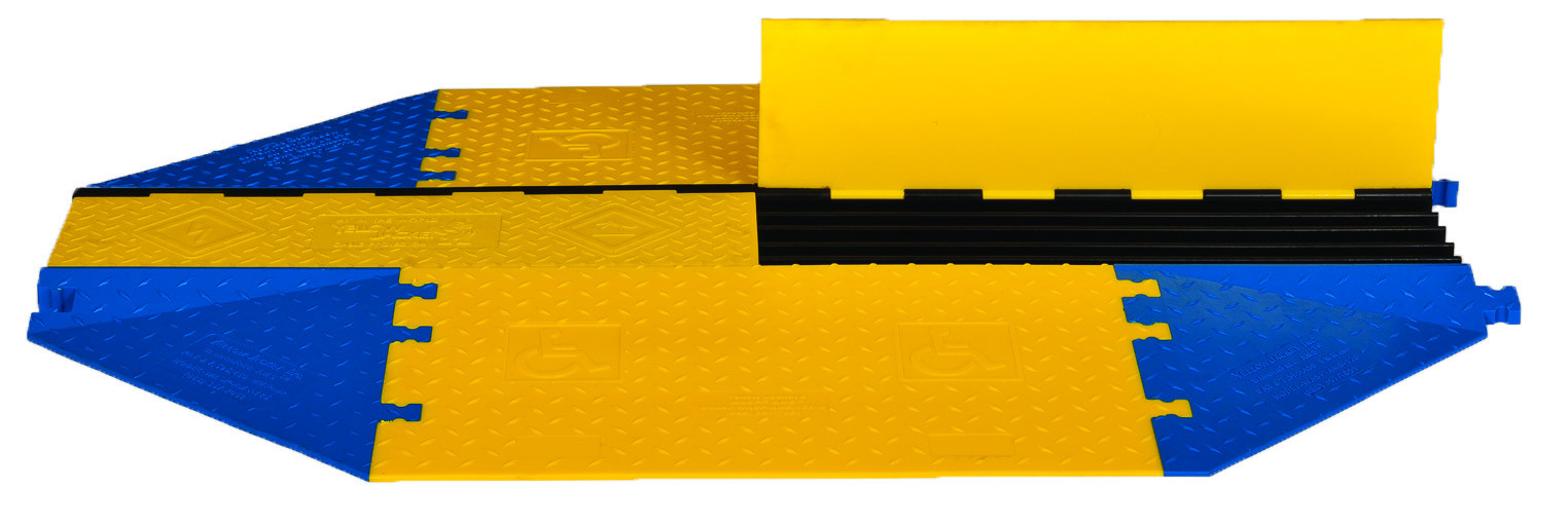 Kit 2, 5-Channel Yellow Jacket® AMS® Modular Accessibility Ramp System, ADA Cable Protector for 1" Lines - WSA-125-KIT2-HS