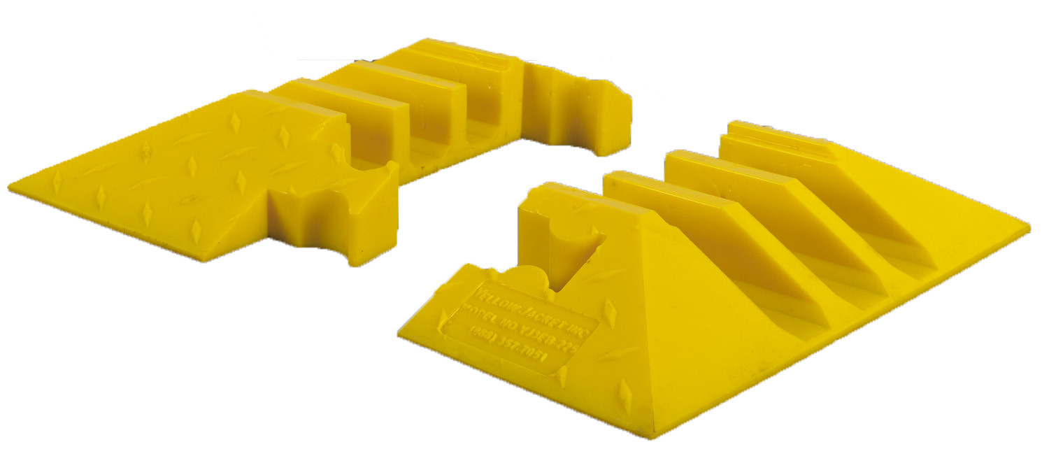 End Caps for YJ3-225-Y/B 3-Channel Yellow Jacket® Cable Protector - YJ3EB-225-Y