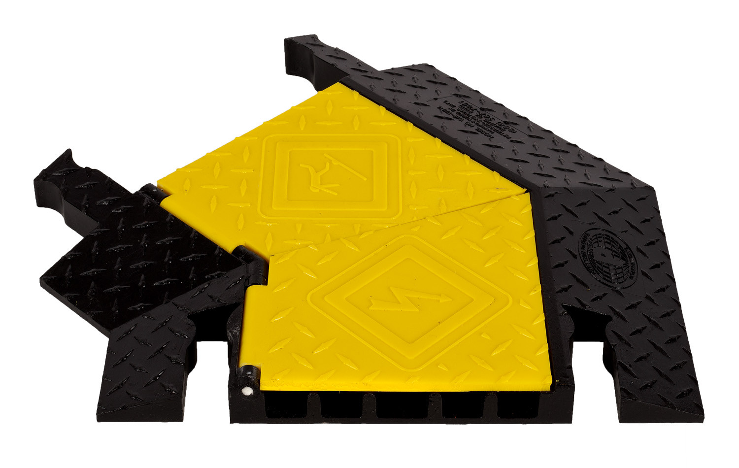 Left Turn for YJ5-125-Y/B 5-Channel Yellow Jacket® Cable Protector - YJ5TL-125-Y/B