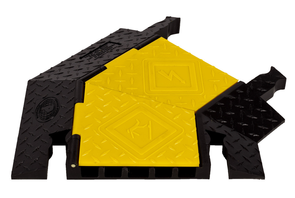 Right Turn for YJ5-125-Y/B 5-Channel Yellow Jacket® Cable Protector - YJ5TR-125-Y/B