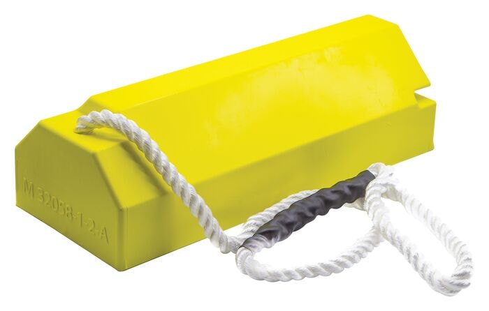 20" Single Aviation Wheel Chock for Large Aircraft with Qantas Locking Rope - AC6820-QLR
