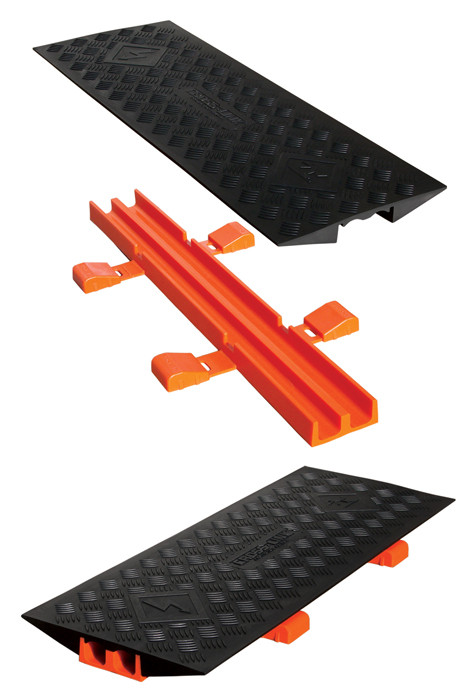 Cable Bridge for GD5X125 5-Channel Guard Dog® Cable Protector, Black Top/Orange Base - CL2X150-5GD-B