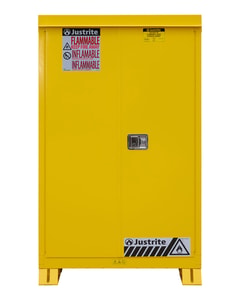 45 Gallon, 2 Shelves, Self Close Doors, Outdoor Flammable Storage Cabinet, Yellow - 814520 45 Gallon, 2 Shelves, Self Close Doors, Outdoor Flammable Storage Cabinet, Yellow - 814520
