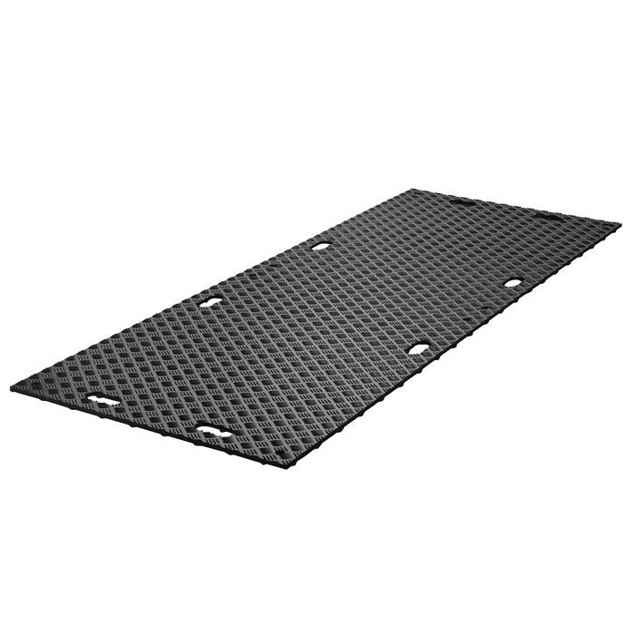 3' x 8' MambaMAT&reg; Composite Mat for Ground Protection, 95 Ton Load Capacity, Black - MM38