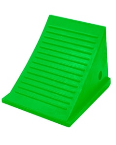 General Purpose Single Wheel Chock, SafeRay™ Hi-Viz Green Urethane, for Vehicles up to 70,000 Lbs. - UC1500-6-FLG General Purpose Single Wheel Chock, SafeRay™ Hi-Viz Green Urethane, for Vehicles up to 70,000 Lbs. - UC1500-6-FLG