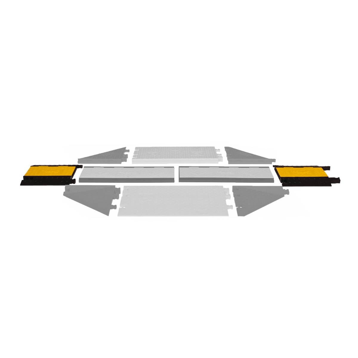 Female Interconnect for 5-Channel Yellow Jacket® AMS® Modular Accessibility System, ADA Cable Protector for 1.25" Lines - YJ5I-125-F-Y/B