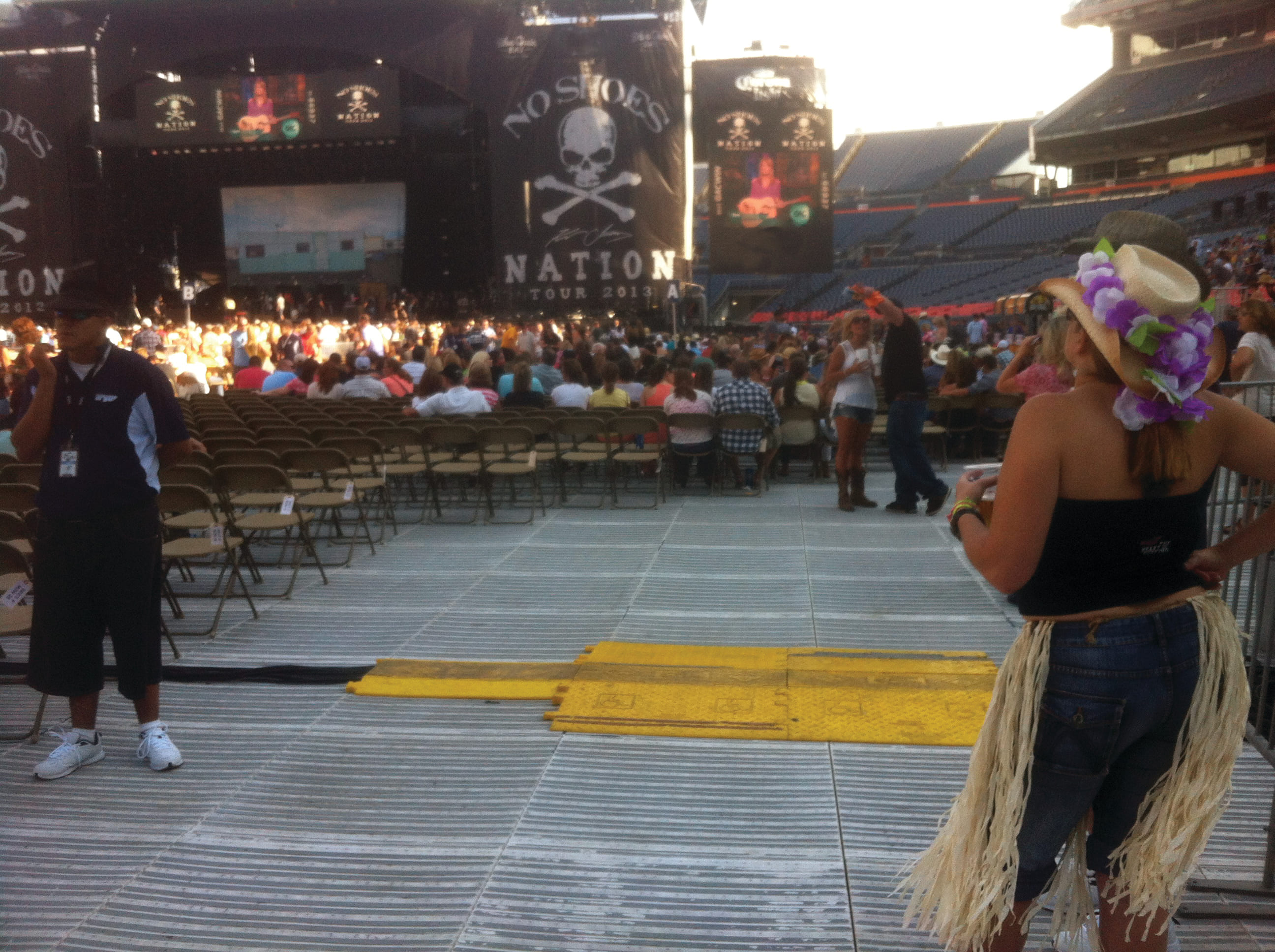 Checkers Advanced Modular System cable protectors in use at concert