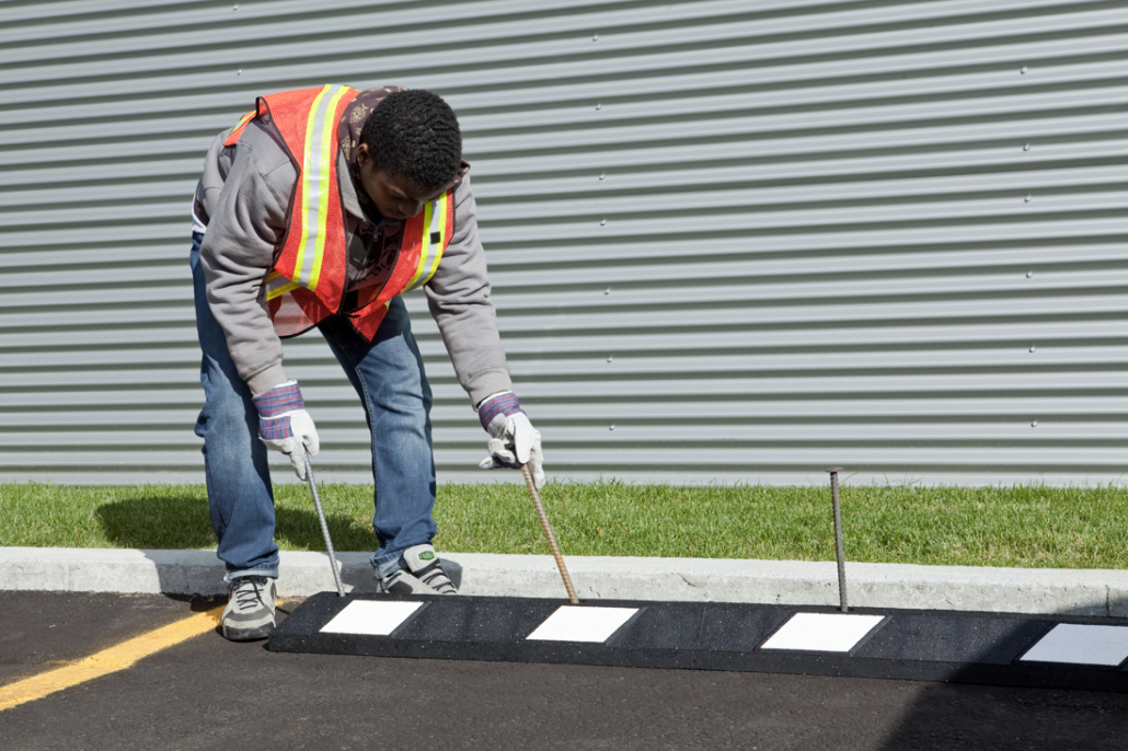 Quick and easy installation is a key benefit of our parking curbs